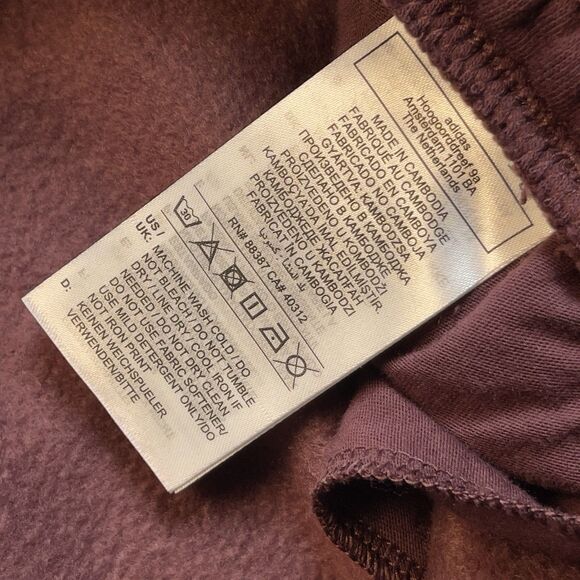 adidas Men Size Large Essentials Colorblock Pants Fleece Joggers Aurora Ruby NEW - Picture 7 of 11